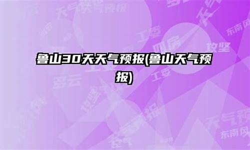 鲁山天气预报查询一周15天气预报天_鲁山天气预报30天准确一览表