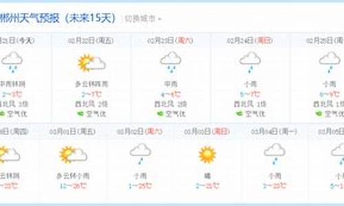 郴州天气预报未来40天_郴州天气预报未来40天方便出行